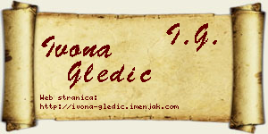 Ivona Gledić vizit kartica